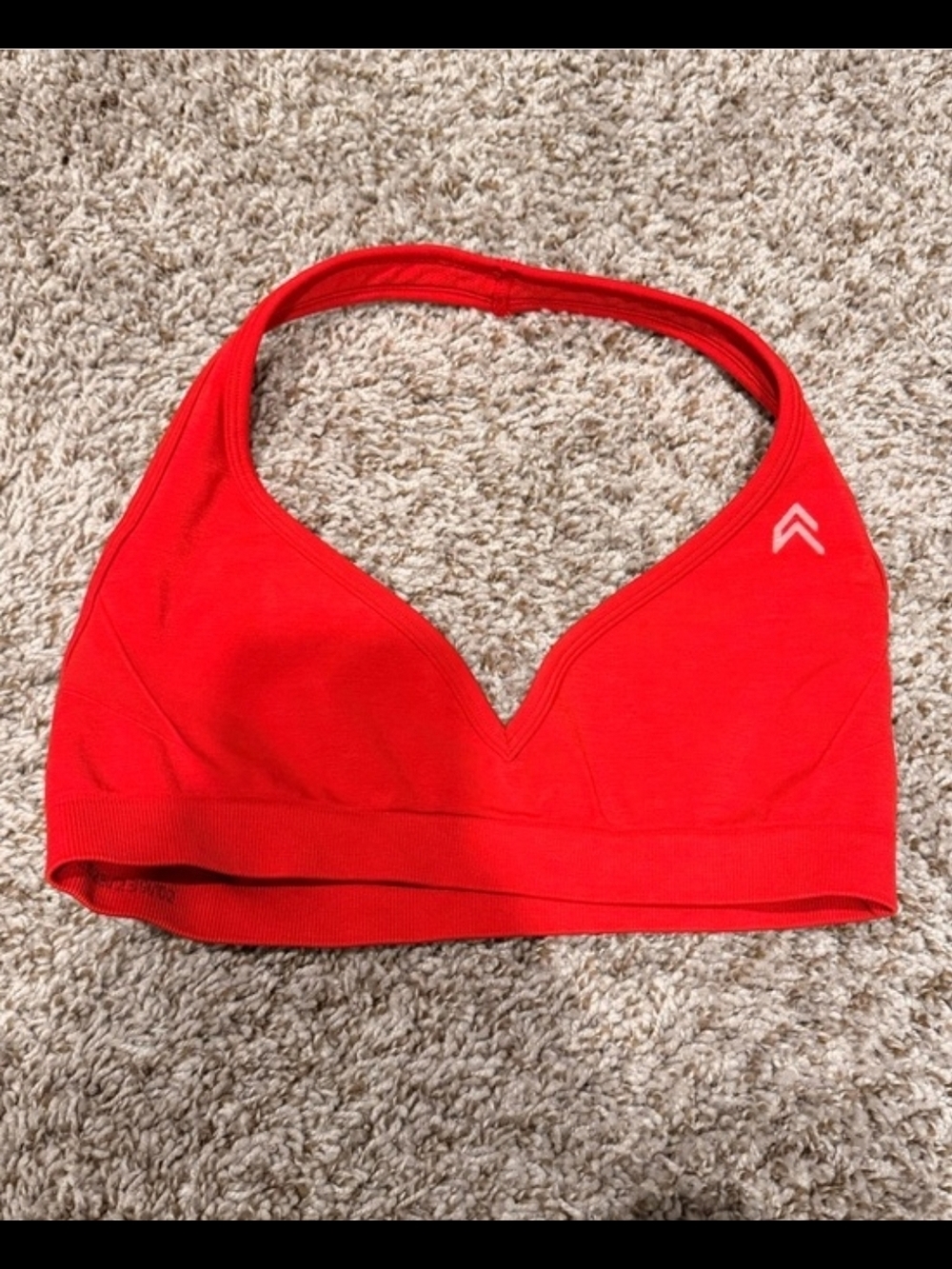 ONER ACTIVE Seamless Red Sports Halter bra